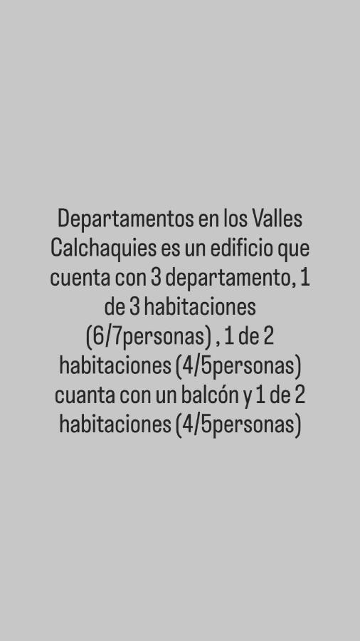 Departamentos En Los Valles Calchaquies Кафаяте Екстер'єр фото